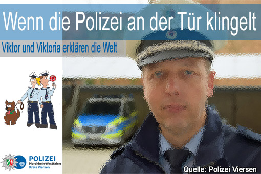 Viktor und Viktoria erklären: Polizei an der Wohnungs-/Haustür