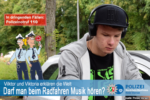 Viktor und Viktoria erklären, ob Radfahren mit Musik hören erlaubt ist