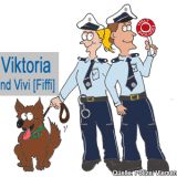 Viktor & Viktoria mit Diensthund Vivi [Fiffi]