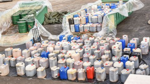 Illegal disposal of waste from drug production